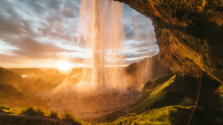 Seljalandsfoss waterfall in the South Coast of Iceland