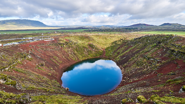 Kerid Crater is a detour from the Golden Circle of Iceland